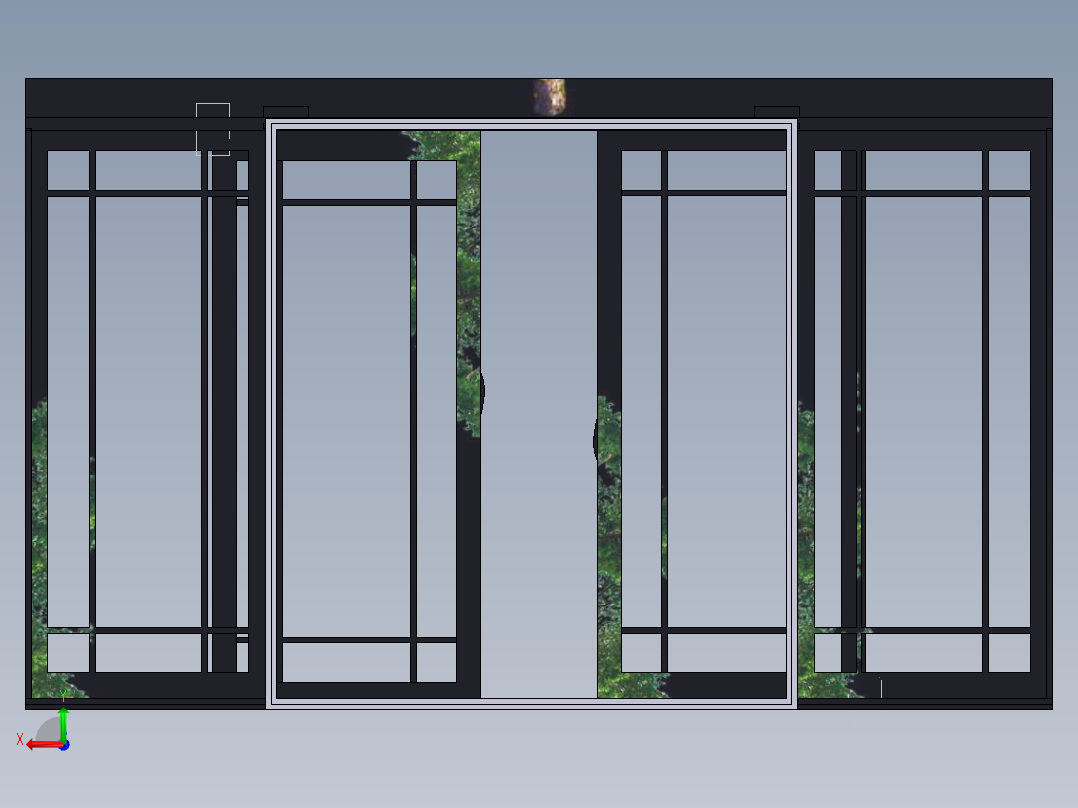 日本滑动门后视图