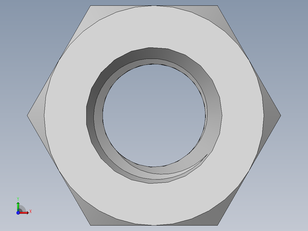 DIN 934 螺母-M6 Nut.SLDPRT前视图