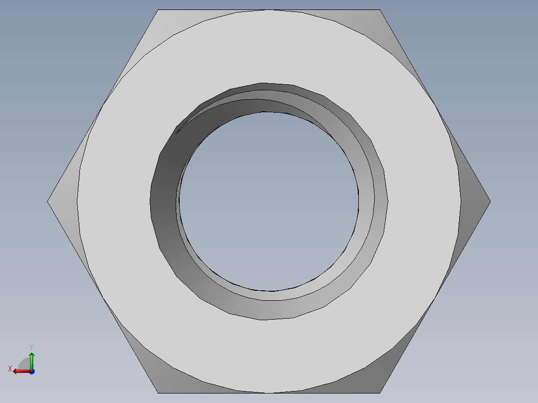 DIN 934 螺母-M6 Nut.SLDPRT后视图
