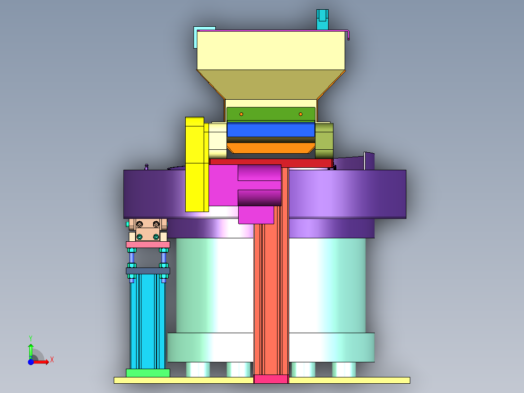带料仓式振动盘上料机前视图