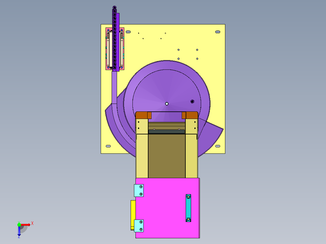 带料仓式振动盘上料机俯视图