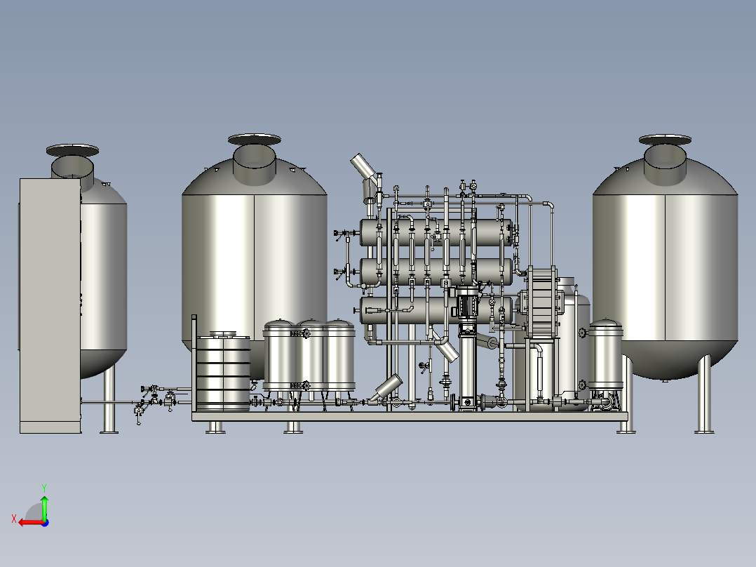 净化水超纯水处理系统后视图