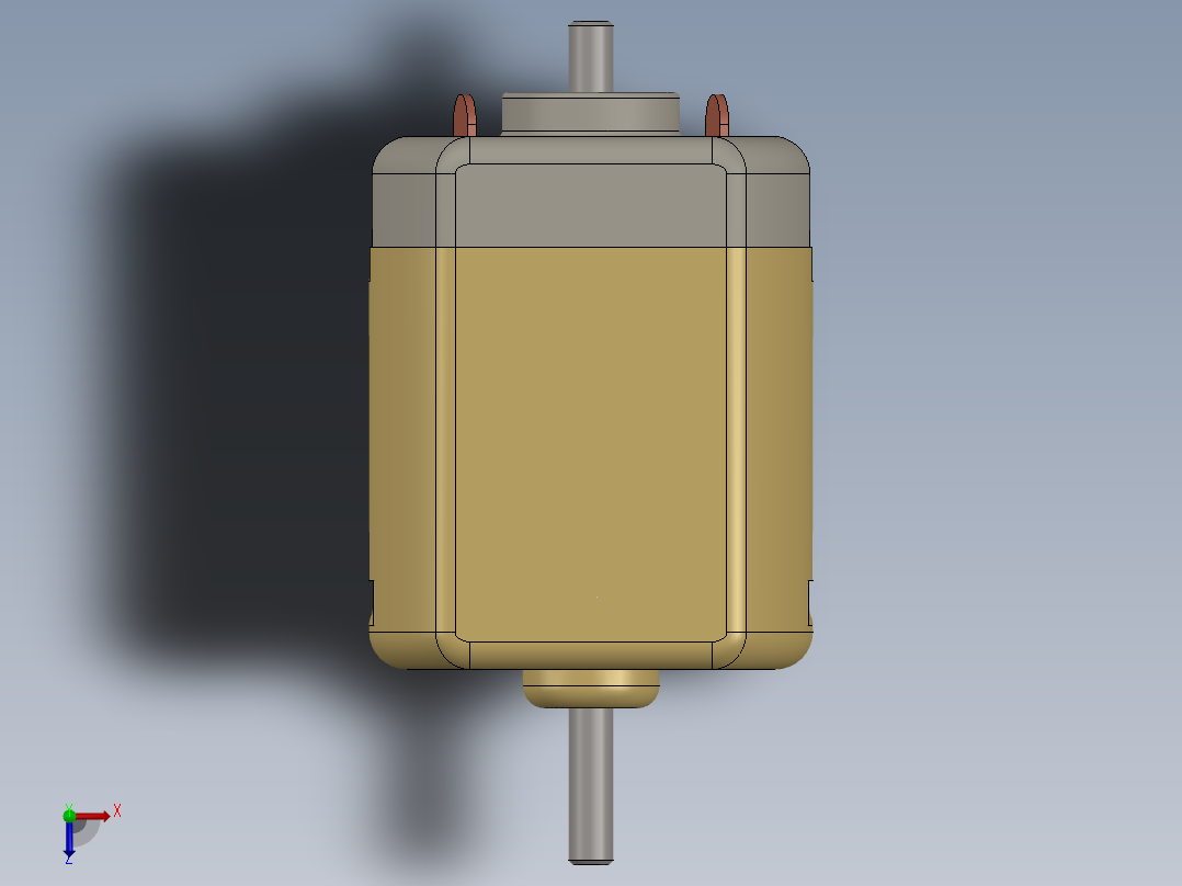 直流电机10俯视图