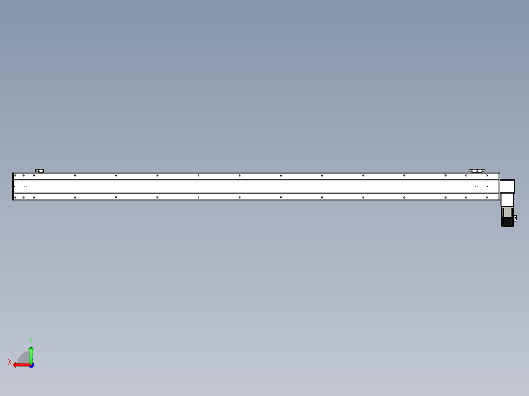 同步带滑台-半封闭B13-L90-S2100-L-P40-D3后视图