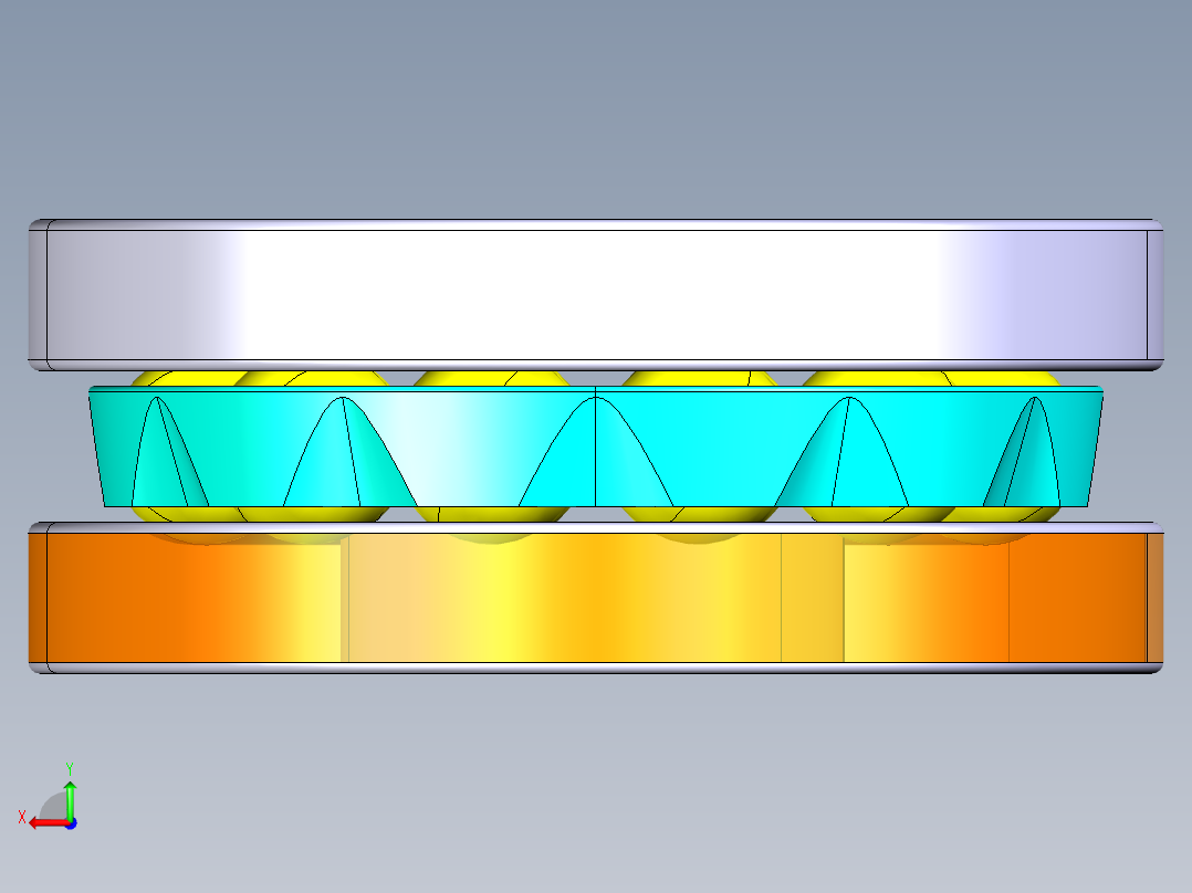 平面推力球轴承51405后视图