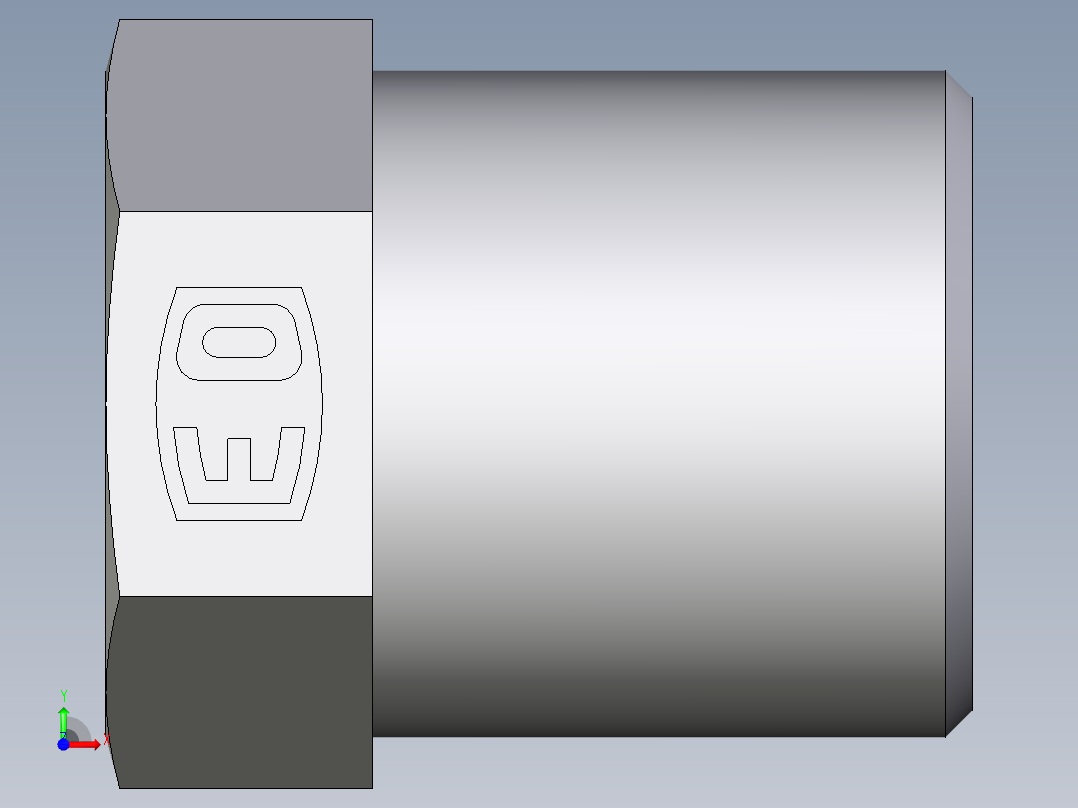 卡套式工业通用硬管接头EO_Sleeve_screw_S06LLCFX前视图