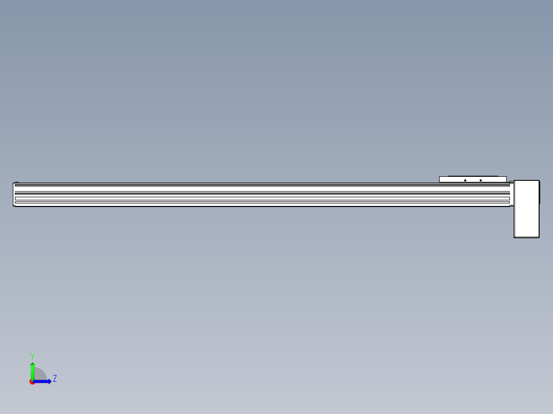 同步带全封闭直线模组TPA-HCB-120D-90-L1050-LP-Y-P40-N3左视图