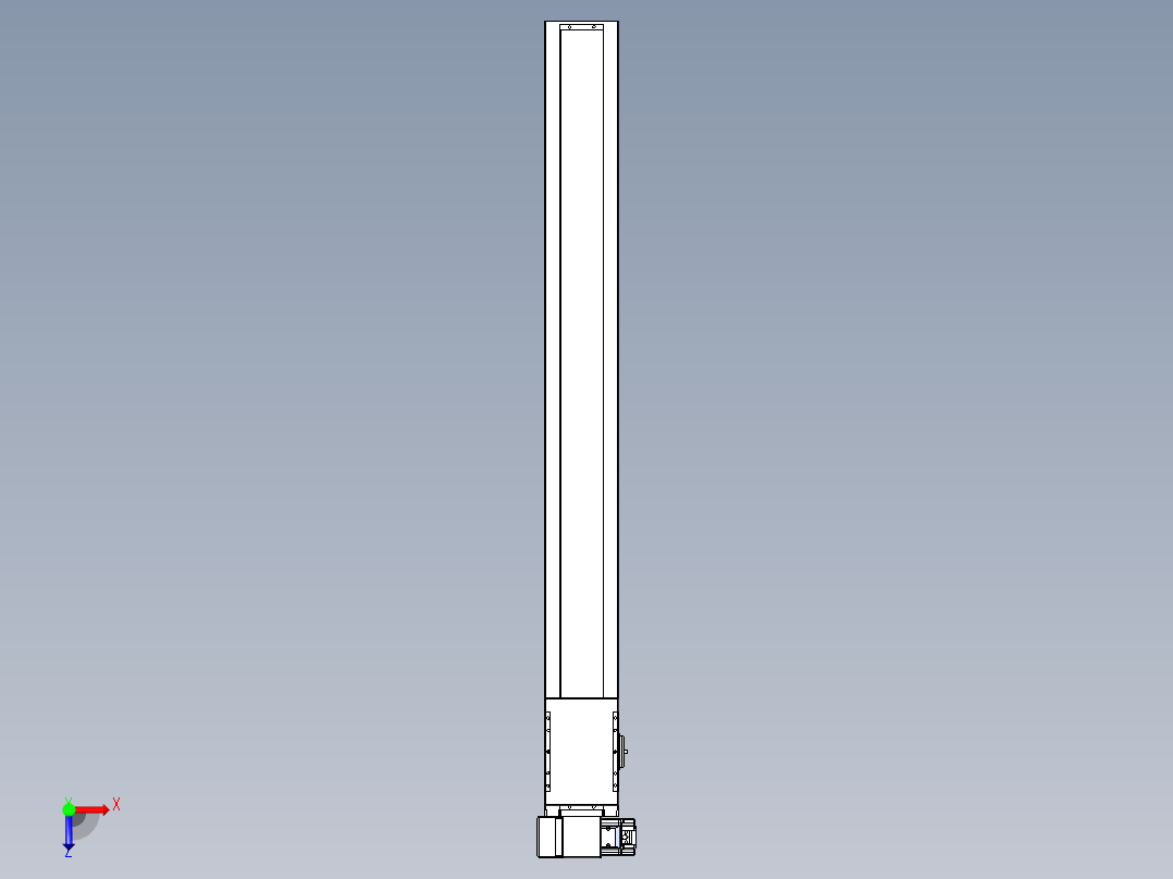 同步带全封闭直线模组TPA-HCB-120D-90-L1050-LP-Y-P40-N3俯视图