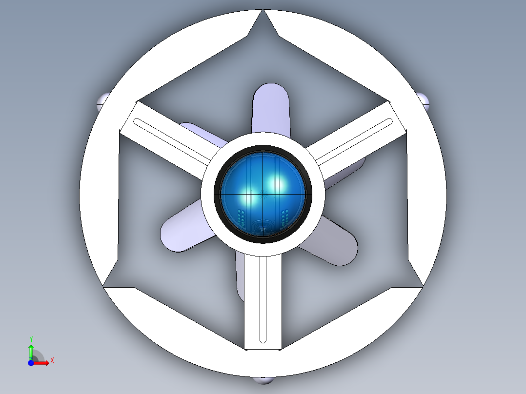 管道检测机器人原型前视图