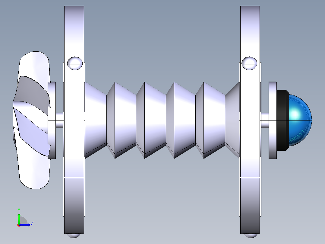 管道检测机器人原型左视图