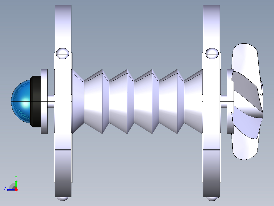 管道检测机器人原型右视图