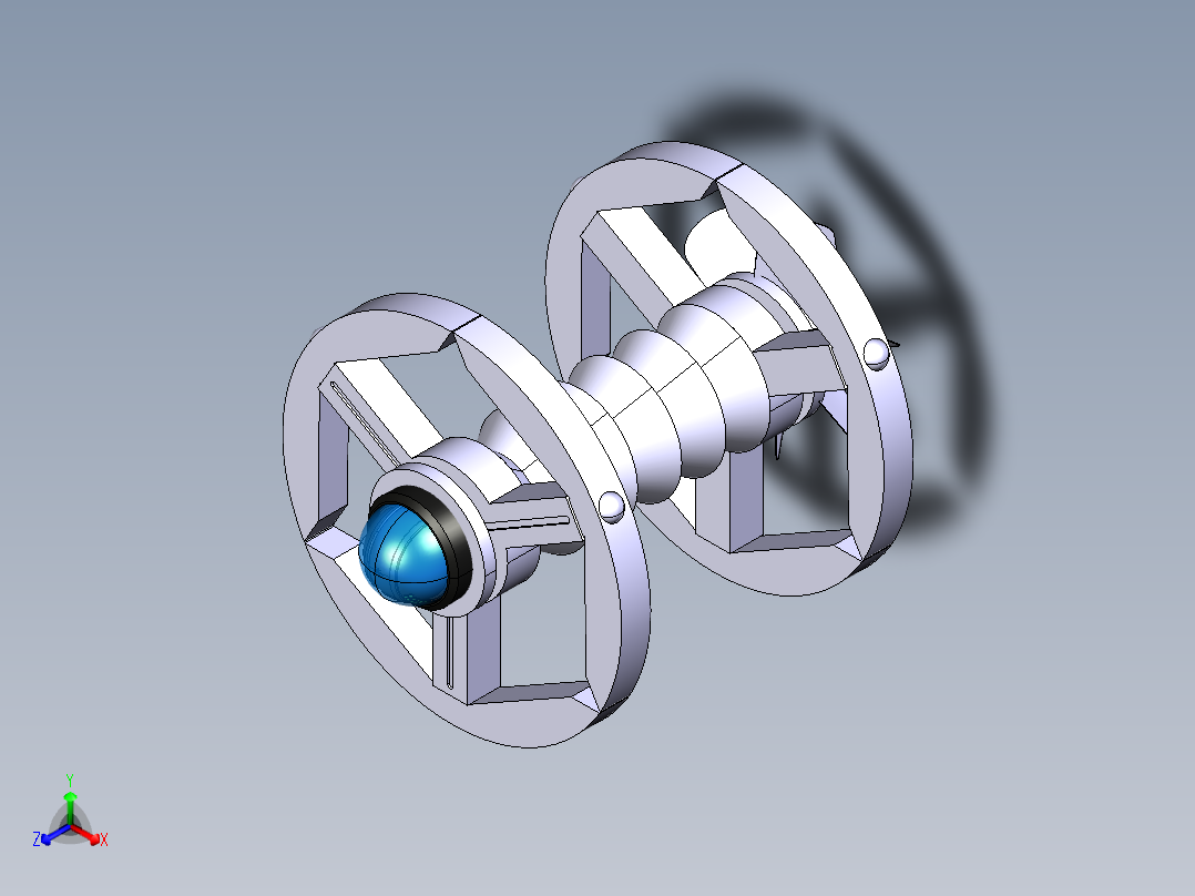 管道检测机器人原型正等轴测图