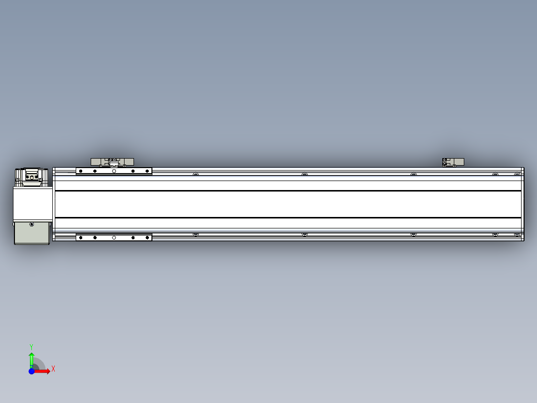 同步带滑台-半封闭B13H-L45-S600-LD-P40-D3前视图