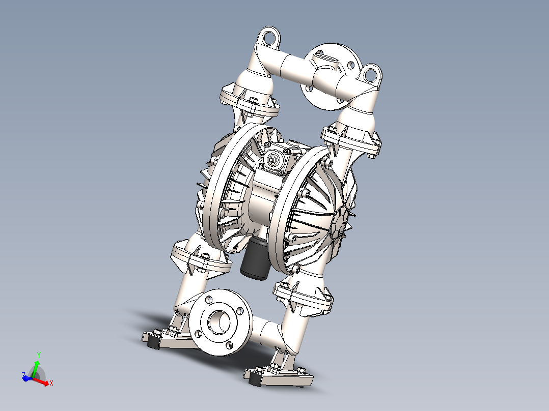 气动<span style='color: red'>隔膜泵</span> solidworks2015