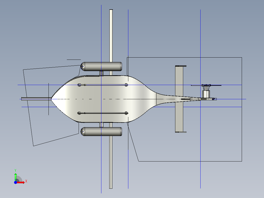 直升飞机 飞机模型设计 (58)前视图