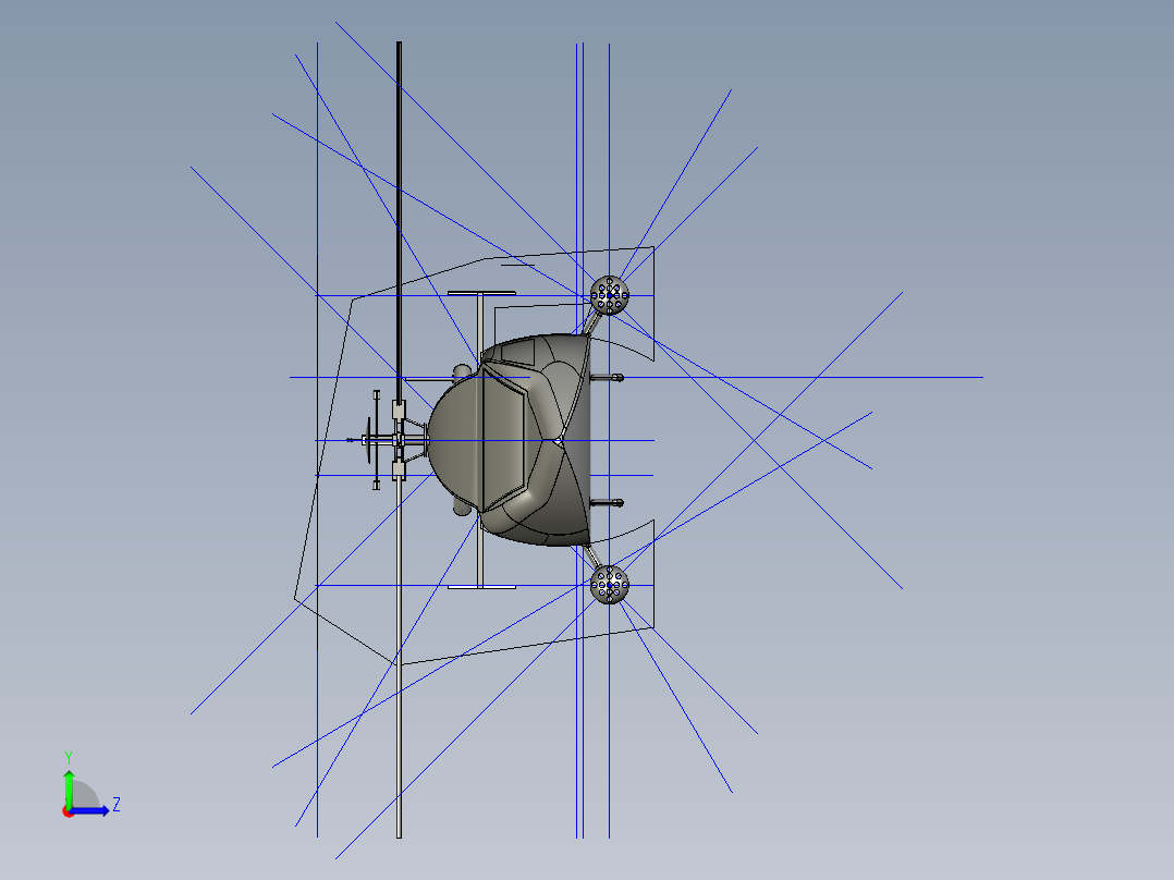 直升飞机 飞机模型设计 (58)左视图