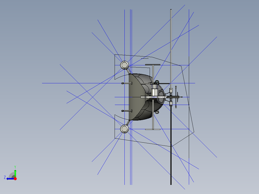 直升飞机 飞机模型设计 (58)右视图