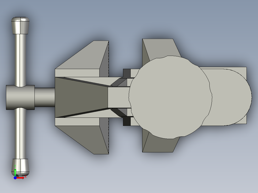 便携式桌面台虎钳前视图