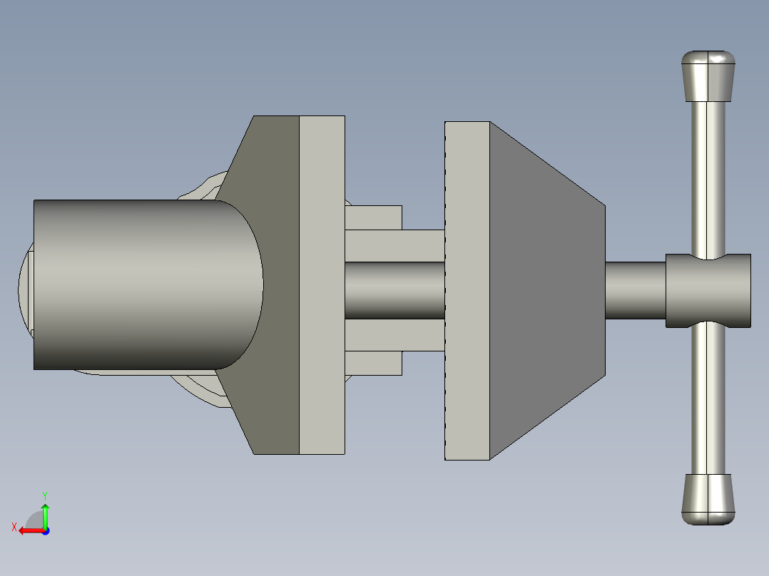便携式桌面台虎钳后视图