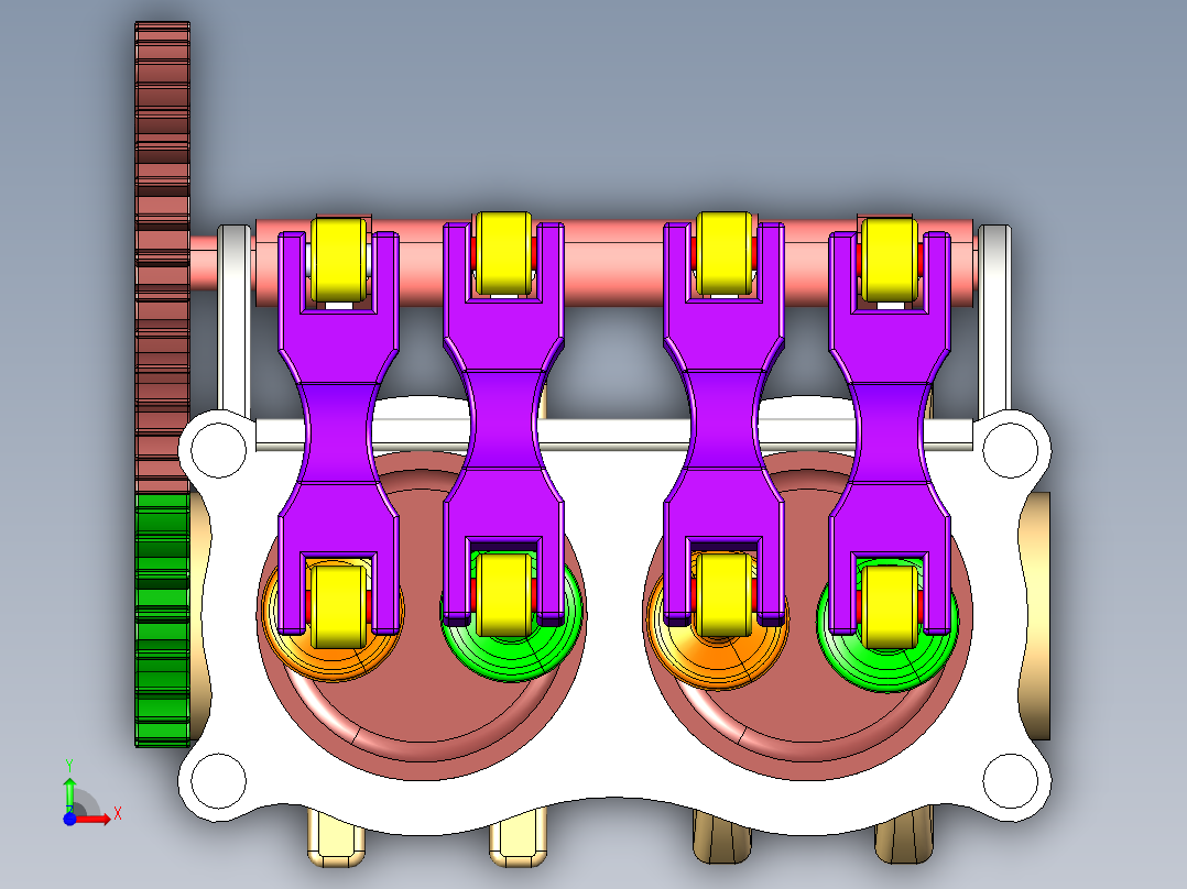 2缸发动机前视图