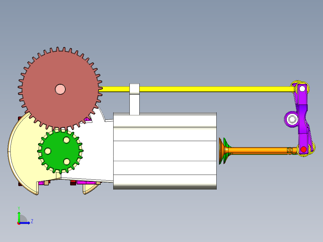 2缸发动机左视图