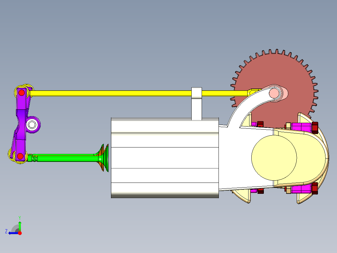 2缸发动机右视图