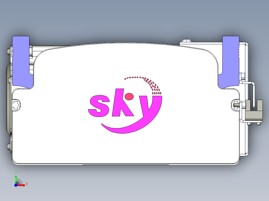 同步带滑台-半封闭B17H-L50-S1800-R-P75-D3前视图