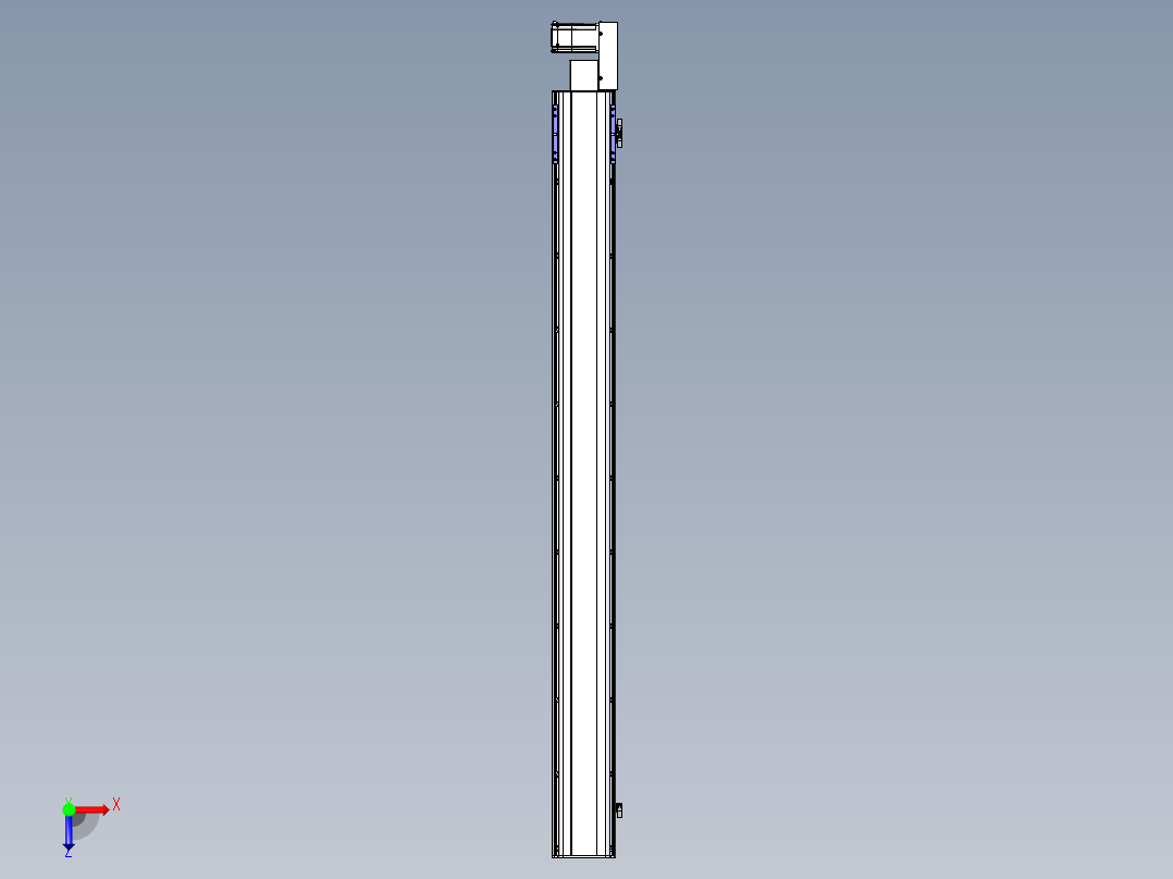 同步带滑台-半封闭B17H-L50-S1800-R-P75-D3俯视图