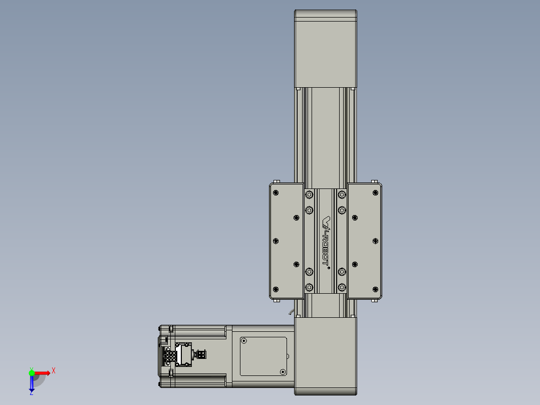 威洛博直线电机模组EB8-L200-S100-R-P75-MS3俯视图