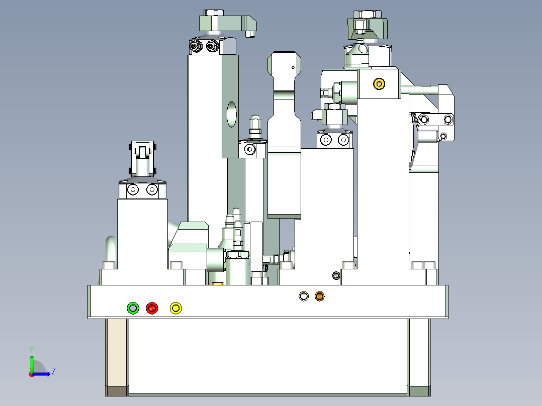 后扭梁夹具数模左视图