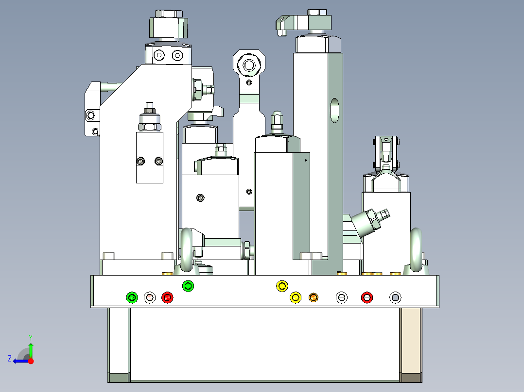 后扭梁夹具数模右视图