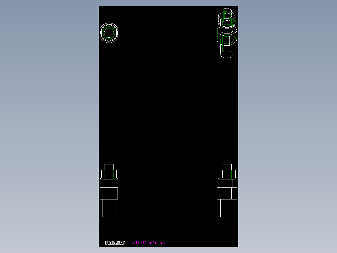 惰輪梢PID-2D多系列多零件图纸模型