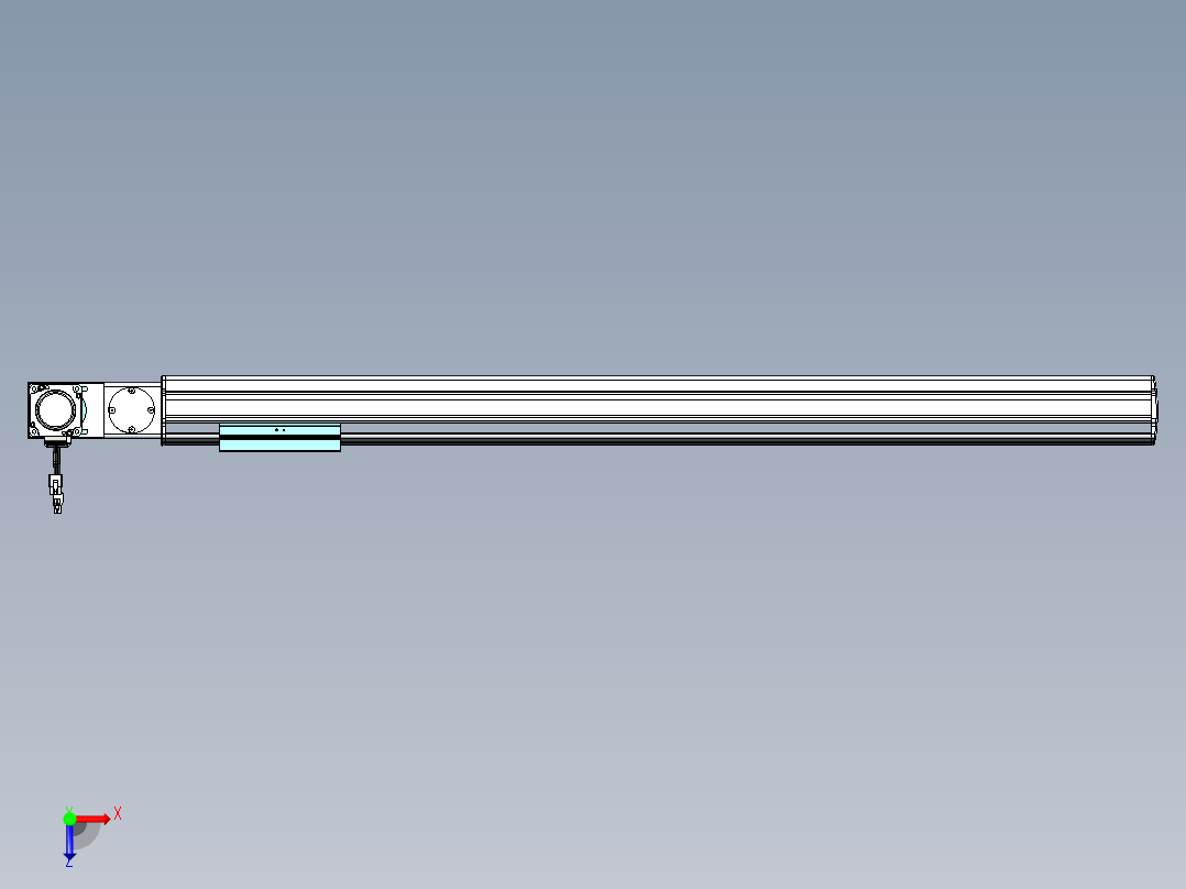 威洛博VBF同步带传动一般环境VBF14-L45-S850-BL-ZP40-C3俯视图