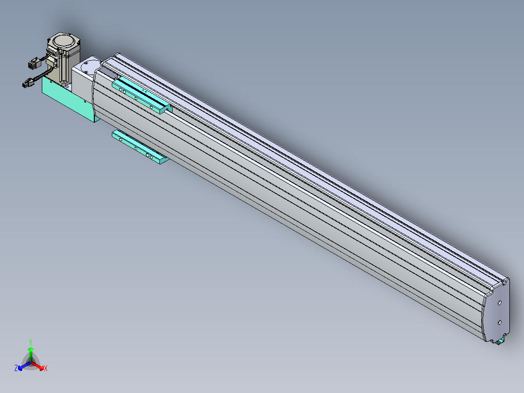 威洛博VBF同步带传动一般环境VBF14-L45-S850-BL-ZP40-C3正等轴测图