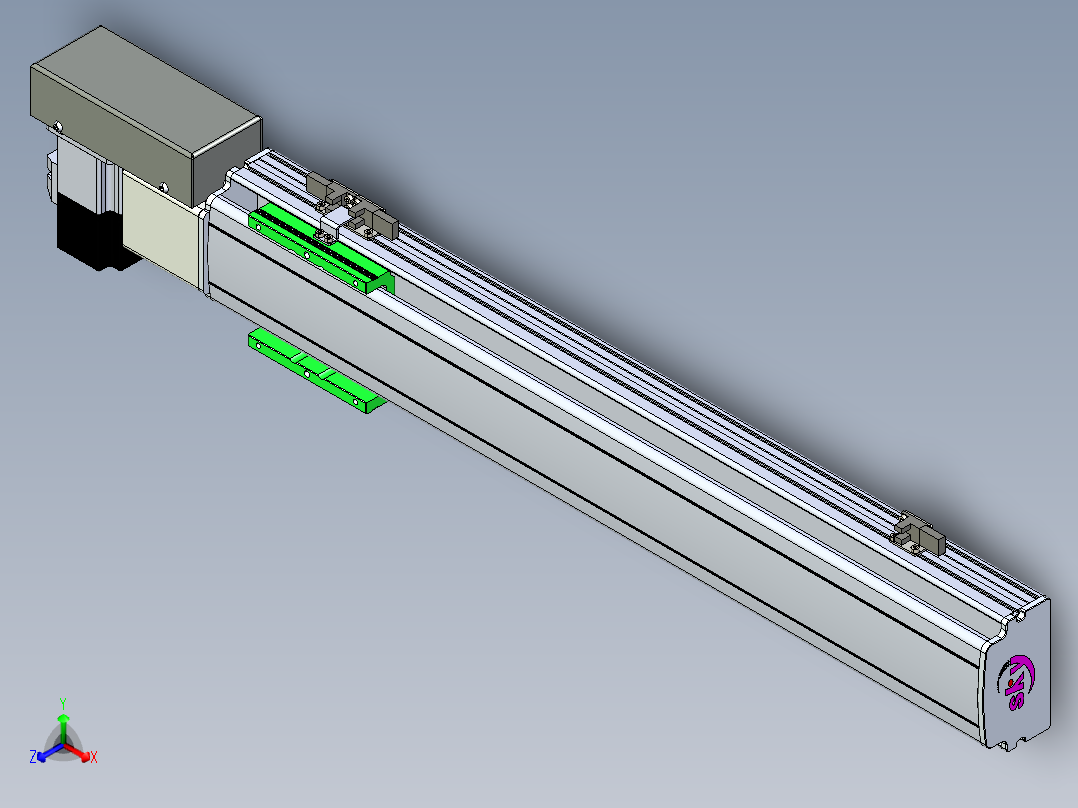 同步带滑台-半封闭B10H-L45-S500-R-P40-D3