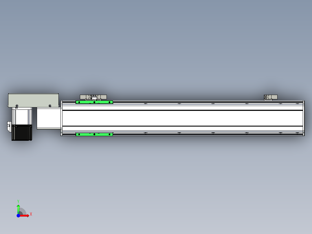 同步带滑台-半封闭B10H-L45-S500-R-P40-D3前视图