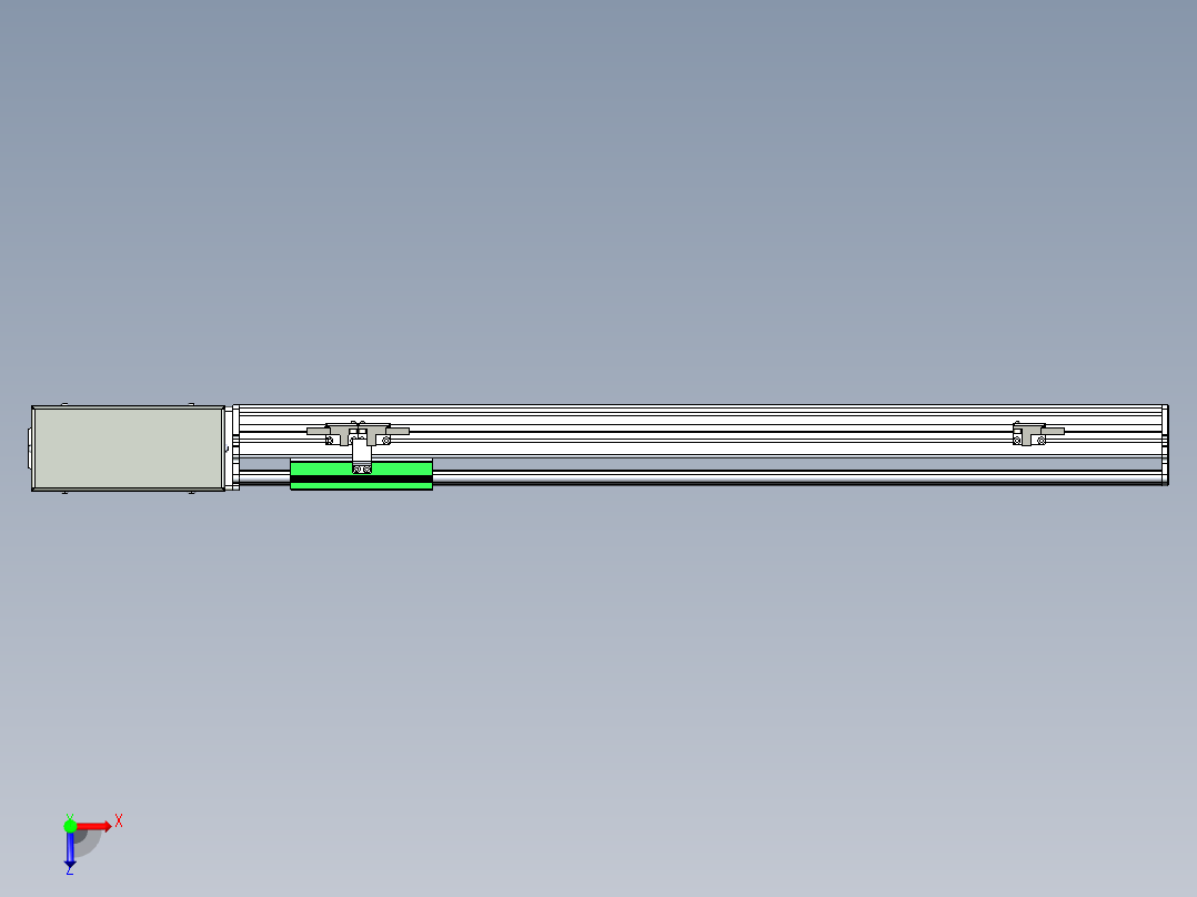 同步带滑台-半封闭B10H-L45-S500-R-P40-D3俯视图