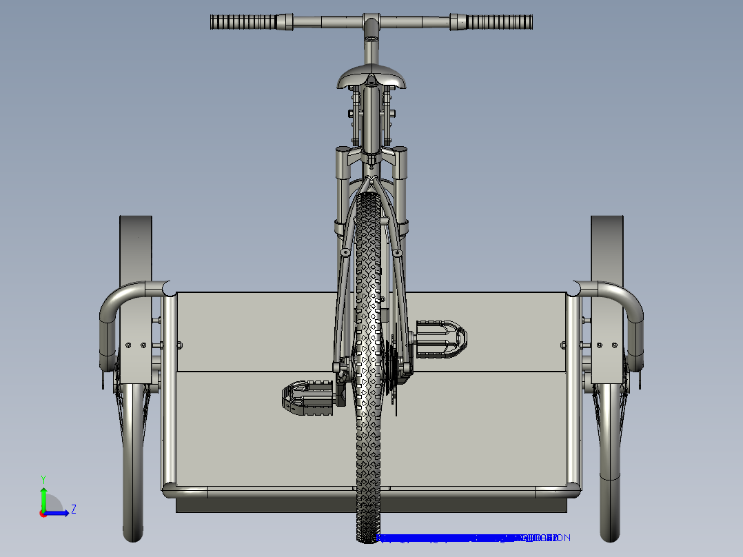 人力割草机左视图
