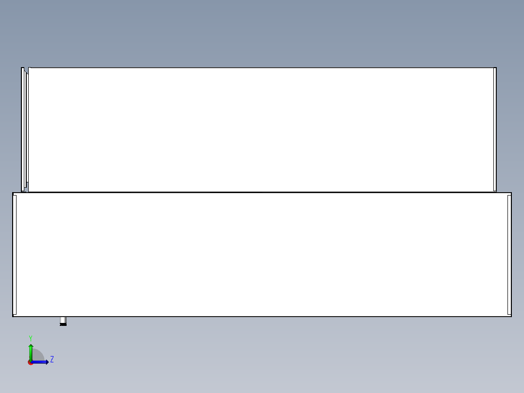 静电一体机烟罩--三代机（sw21可编辑+cad）左视图
