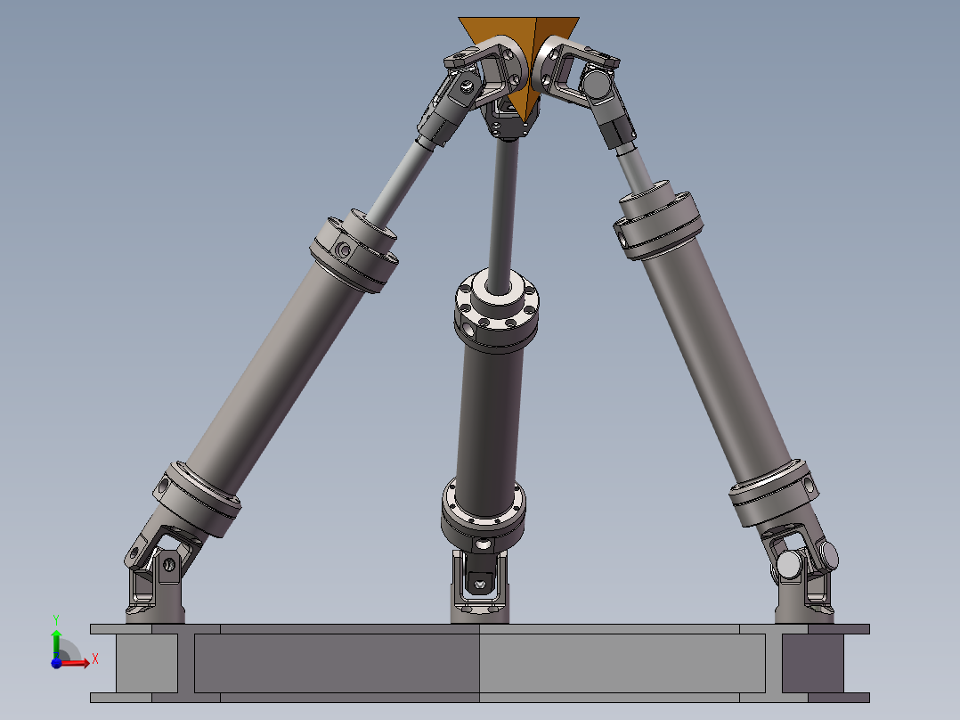 并联机器人arallel-robot-1 SW STP前视图