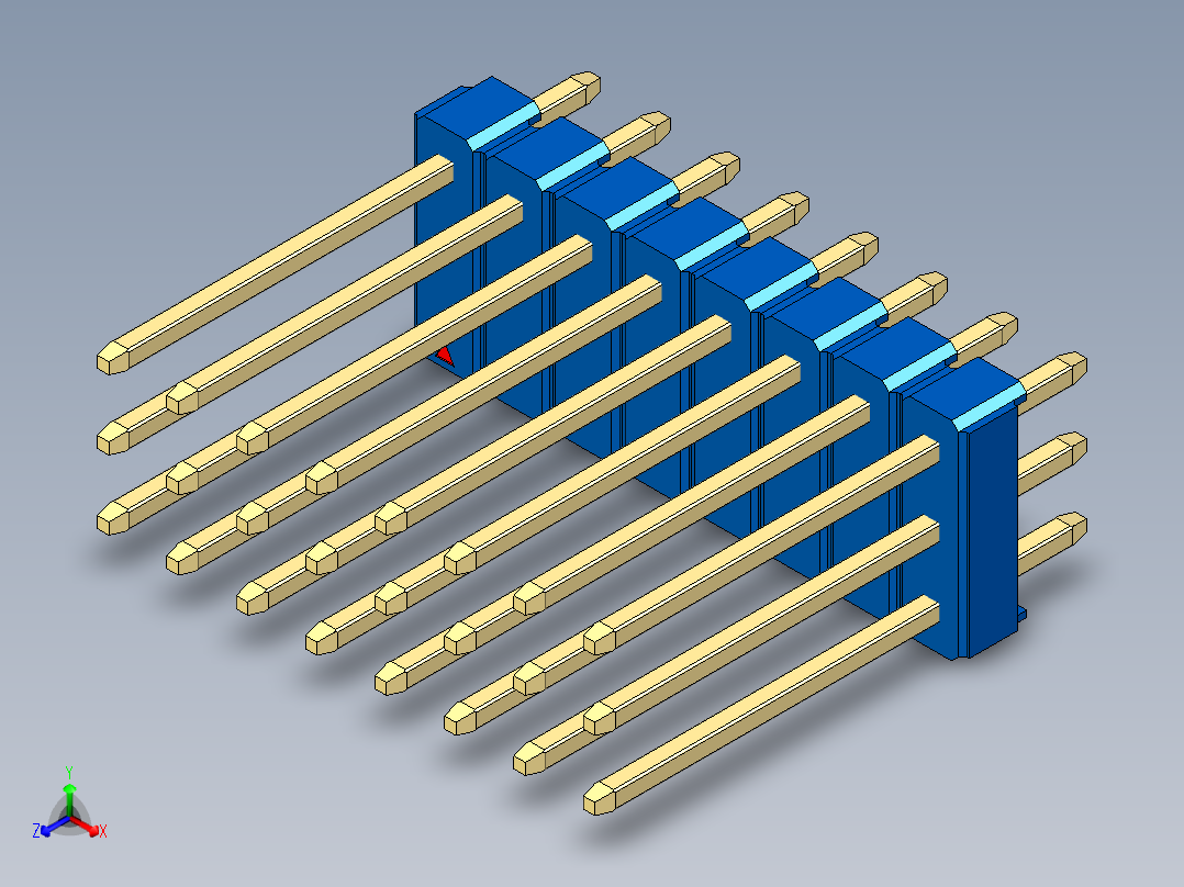 彩色公头100mil（2.54mm）系列-DS1021_blue_3x08p_100mil_Type5_rev1.0