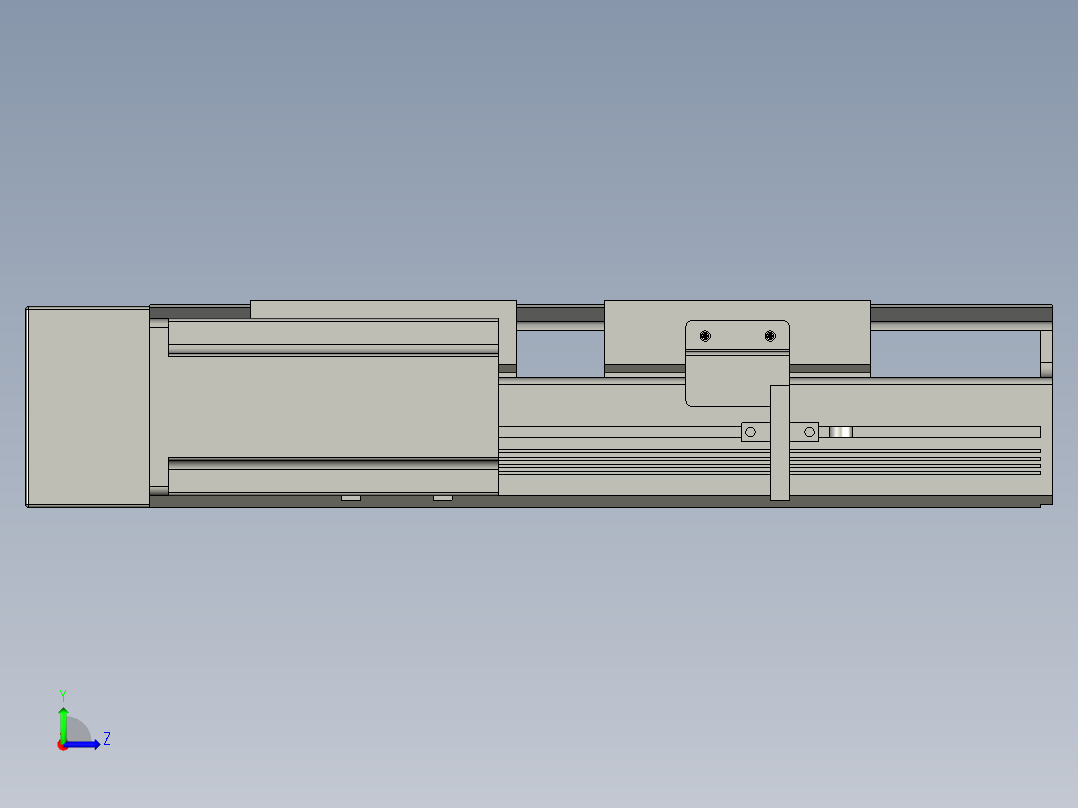 直线模组LHAT10-CA-S100-L-C3设计图纸左视图