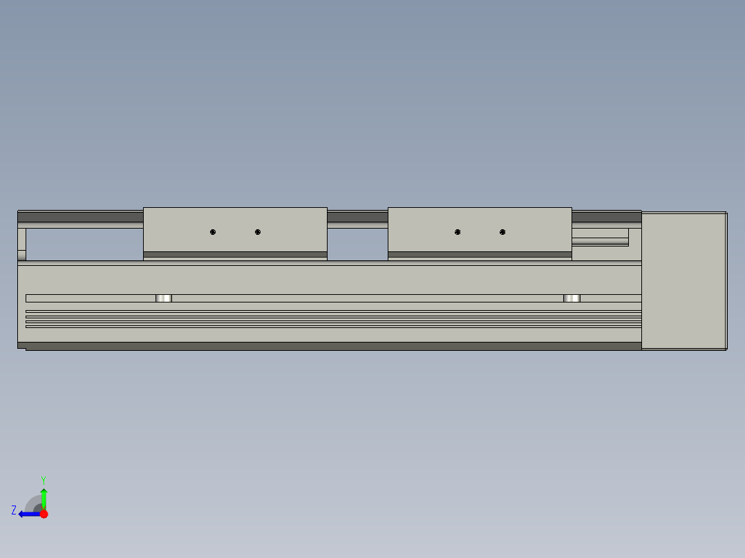 直线模组LHAT10-CA-S100-L-C3设计图纸右视图