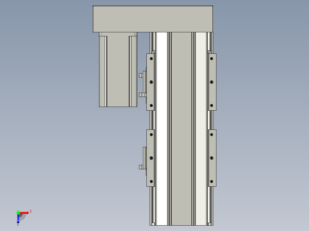 直线模组LHAT10-CA-S100-L-C3设计图纸俯视图