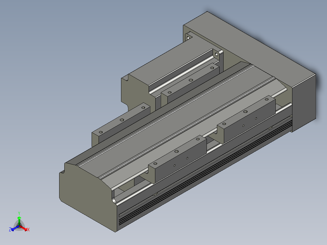 直线模组LHAT10-CA-S100-L-C3设计图纸正等轴测图