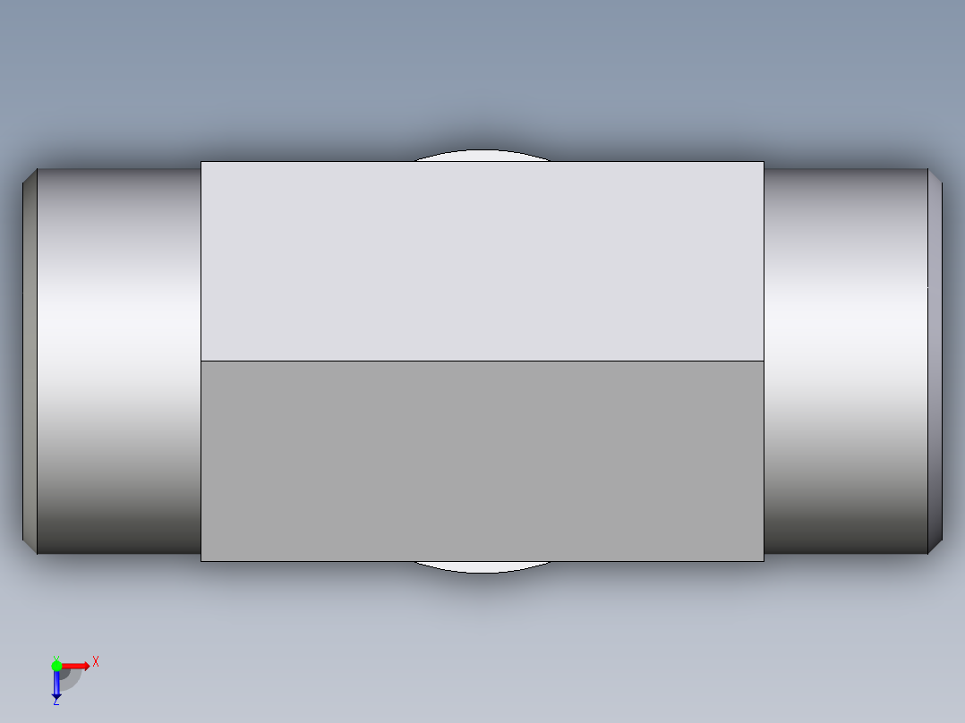 卡套式工业通用硬管接头EO_Adjustable_locknut_branch_tee_TEE18LMOMDCF俯视图