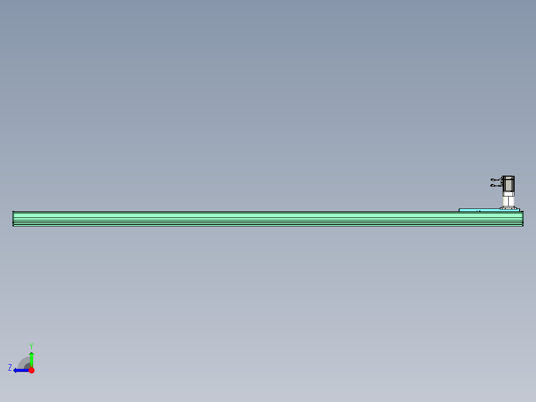 东锦齿条传动DH270G-L167-S3100-BU-减速机+750W右视图