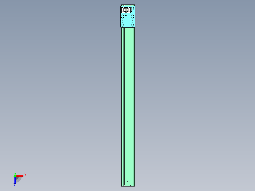 东锦齿条传动DH270G-L167-S3100-BU-减速机+750W俯视图