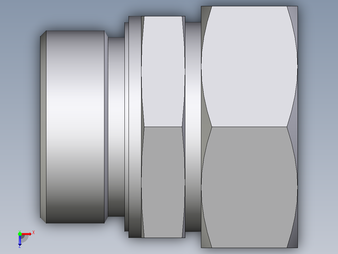 卡套式工业通用硬管接头EO_Male_Stud_connector_GE42ZLRED71俯视图