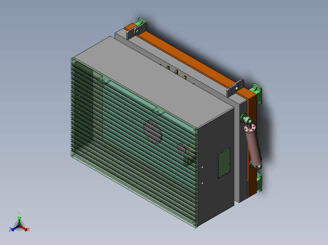 Q414-磨抛机送料机构设计【三维SolidWorks】正等轴测图